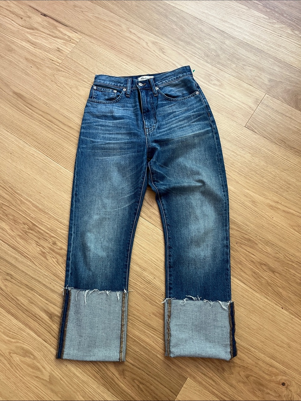 Madewell Women’s  Straight Crop Jeans Tall Cuff Edition-size 26